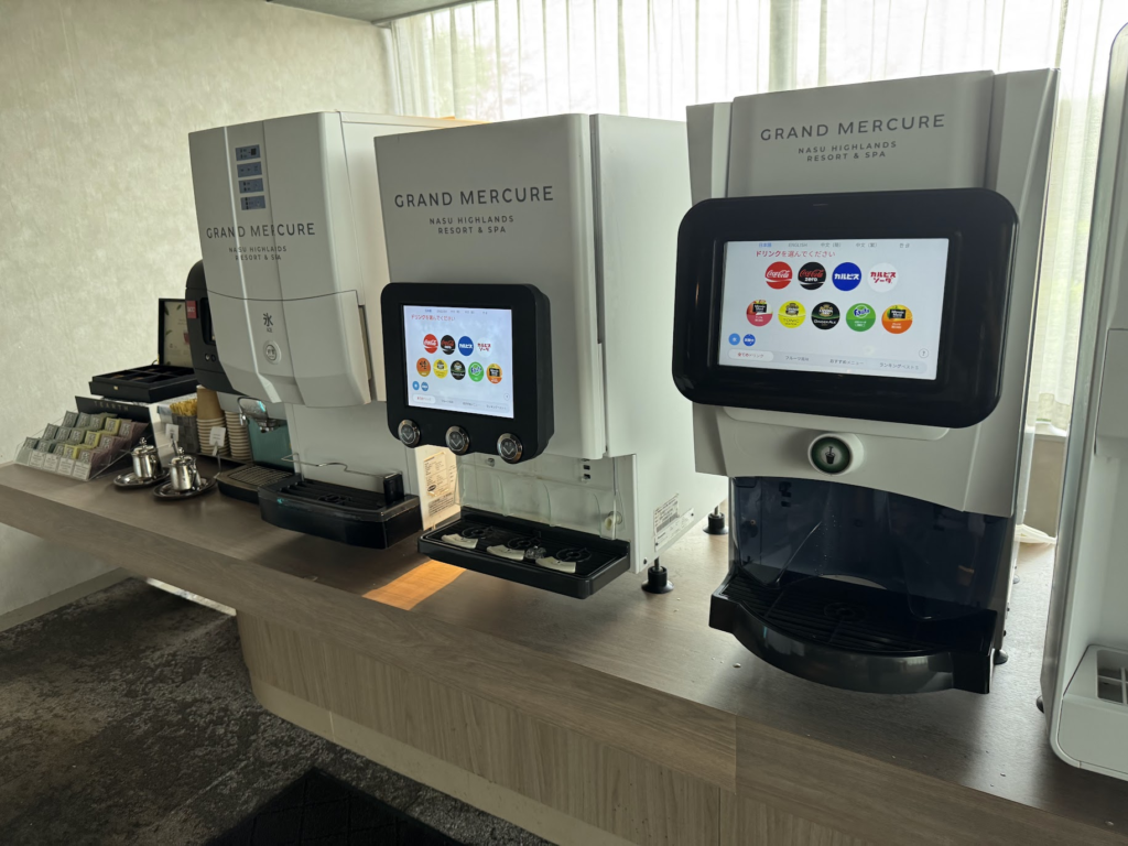 グランドメルキュール那須、ラウンジ、ソフトドリンク
