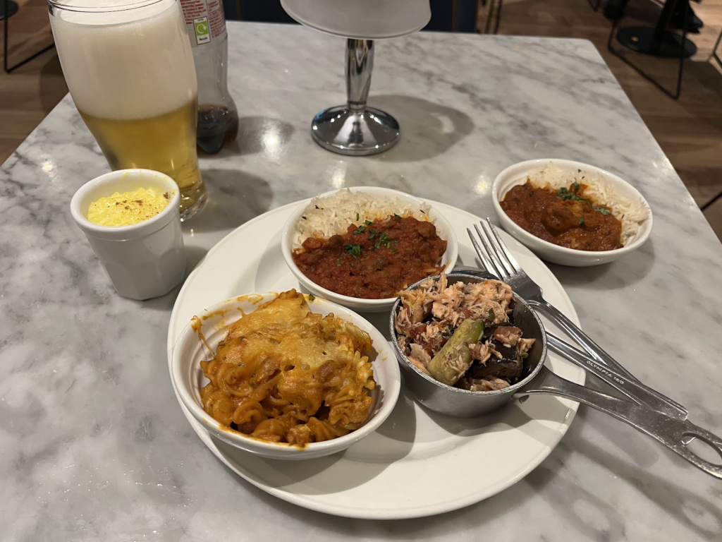 ロンドン、ヒースロー、マリオット、ホテル、ラウンジ、Mクラブラウンジ、プラチナ、カレー